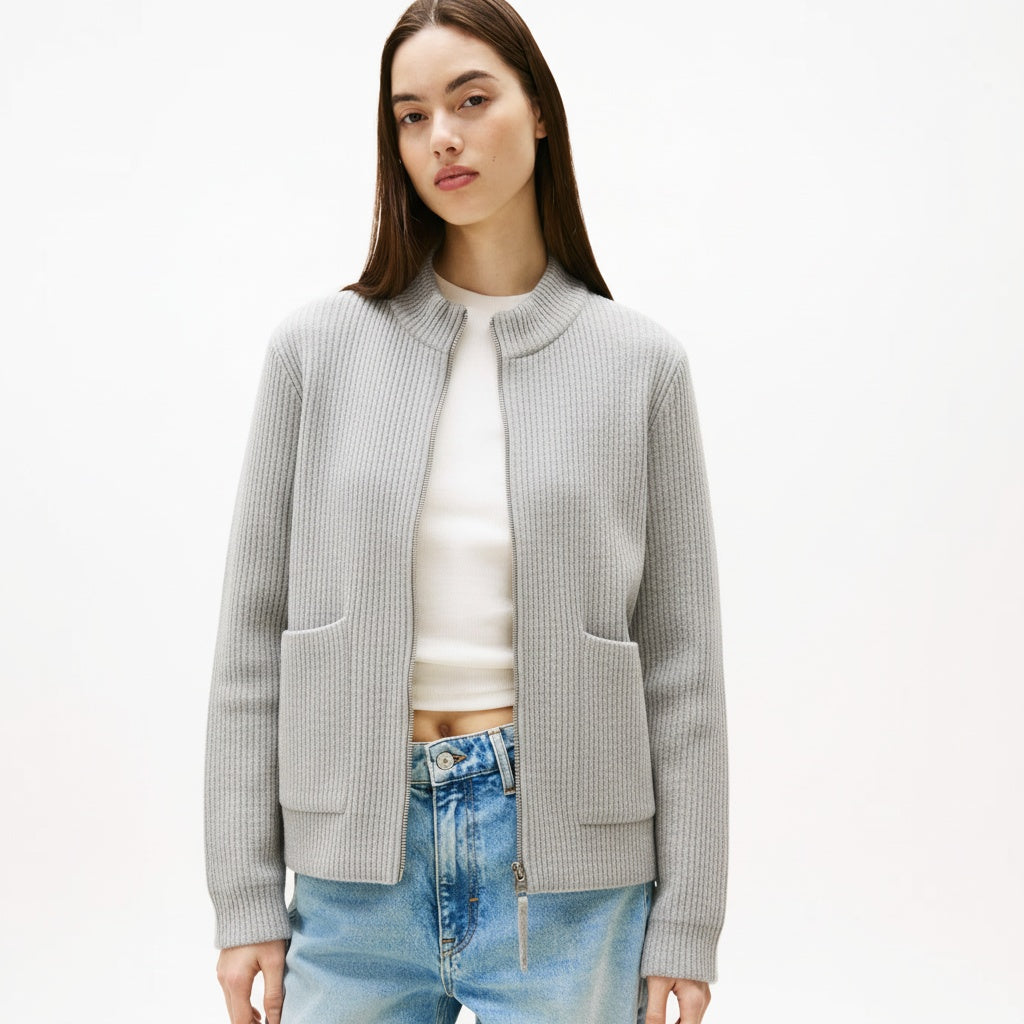 Renna Cárdigan de Punto de Algodón
