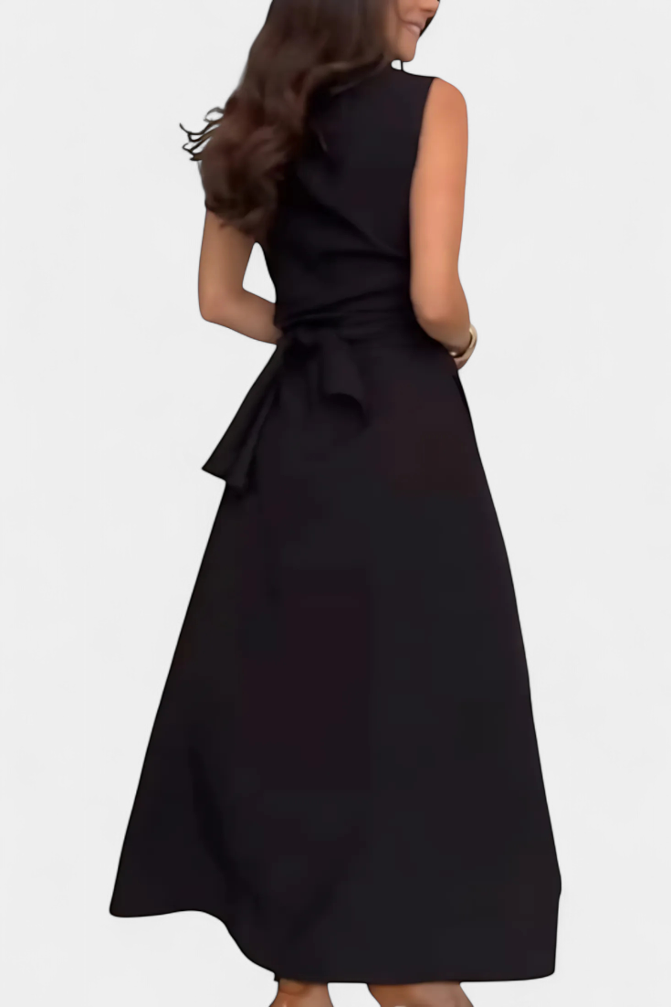 Meryl Vestido Camisero con Botones y Lazo Ajustable