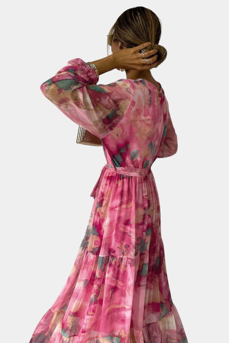 Dajana Vestido Maxi Envolvente con Estampado Floral