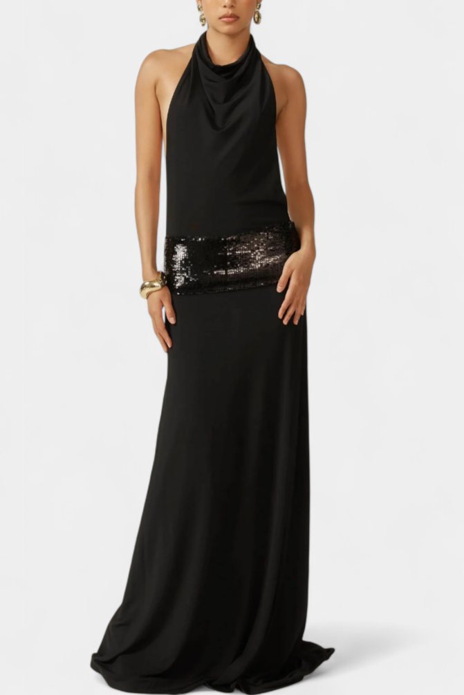 Georgia Vestido Halter Elegancia Lujo