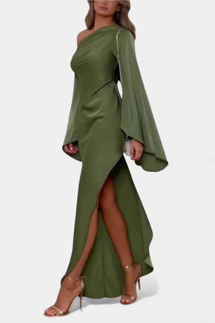 Keisha Vestido Maxi Asimétrico de Un Hombro