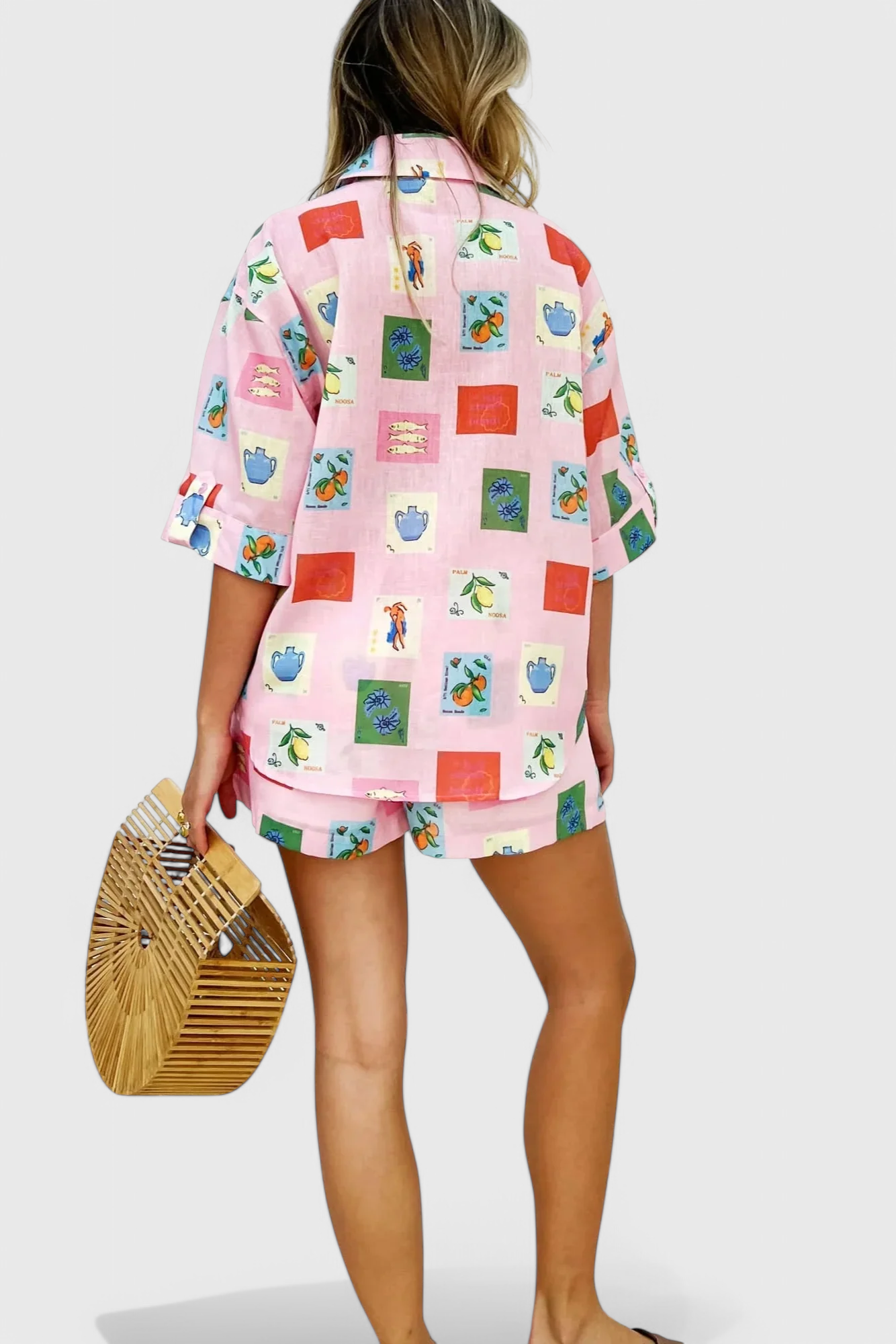 Paula Conjunto de Estampado Pink