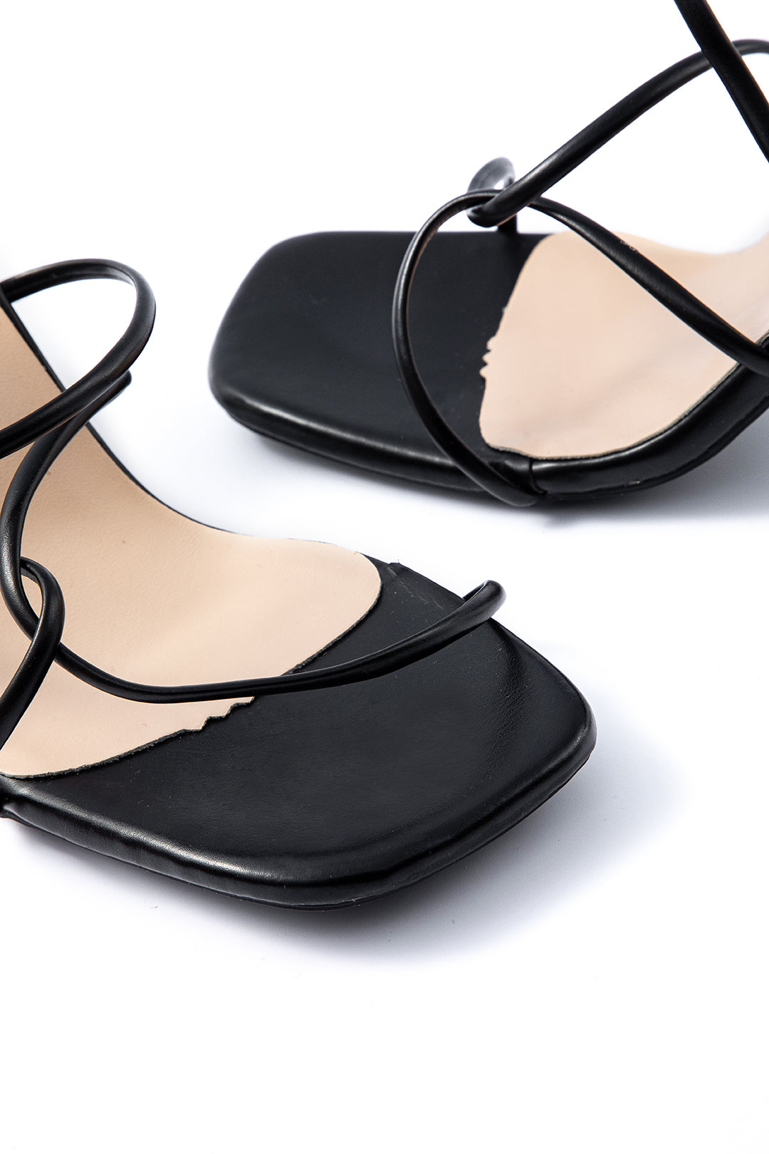 Tacones Altos Sin Correa en el Tobillo con Punta Abierta