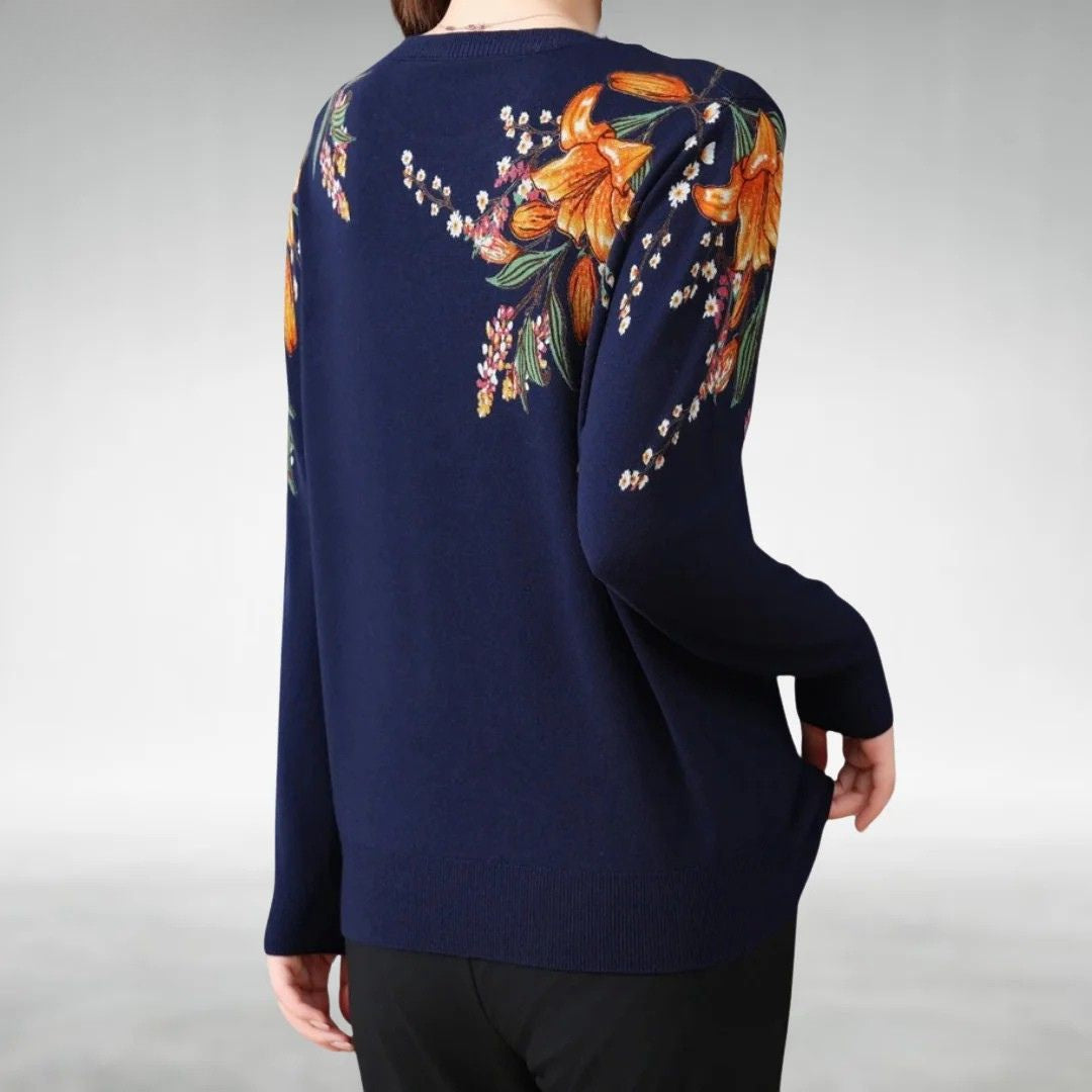 Maravella™ Suéter Elegante de Punto Floral