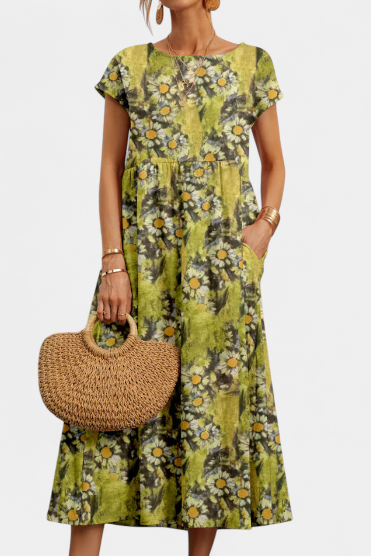 Yuridia Vestido Floral Chic con Silueta Fluida