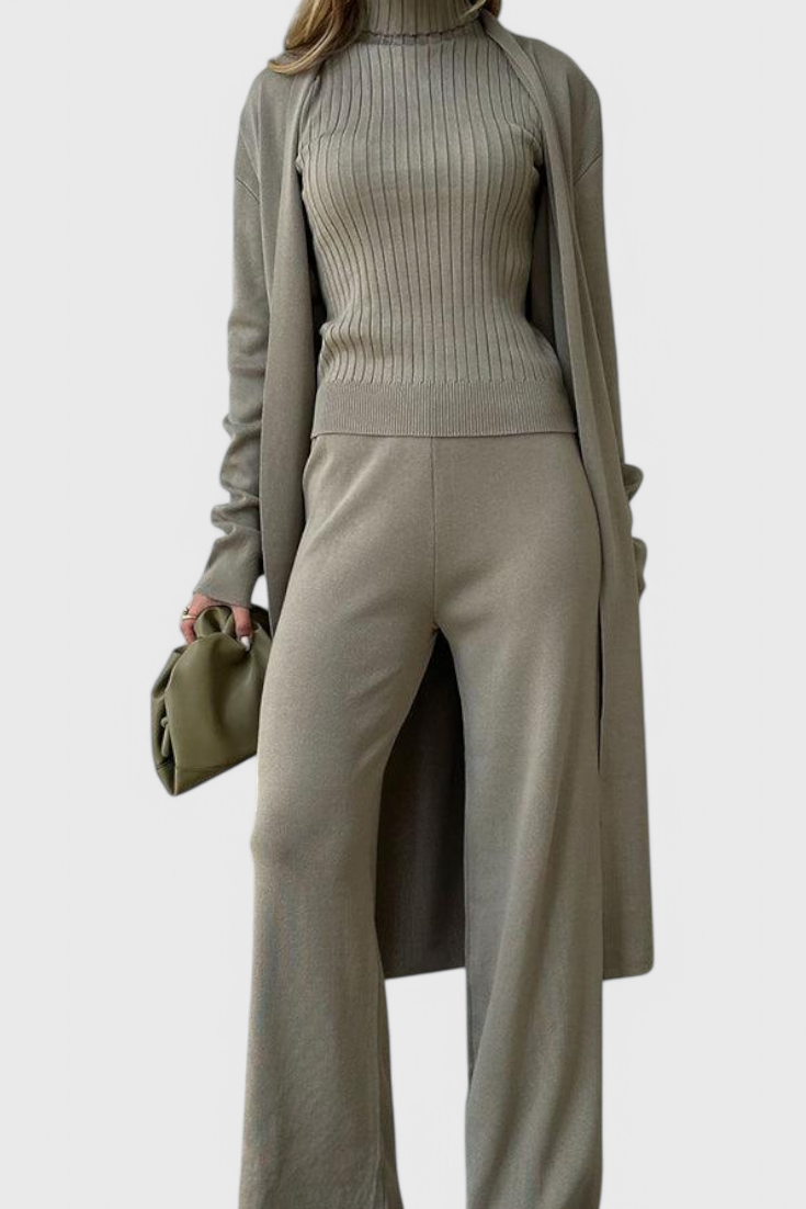 Mahalia Conjunto de Punto de 3 Piezas