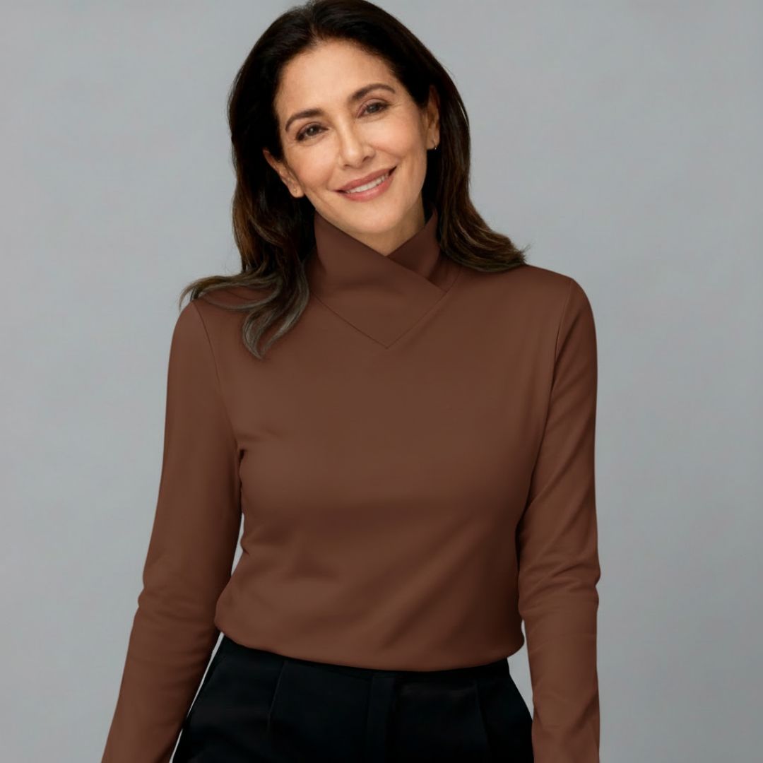 Stazia™ | Jersey de Cuello Alto Elegante