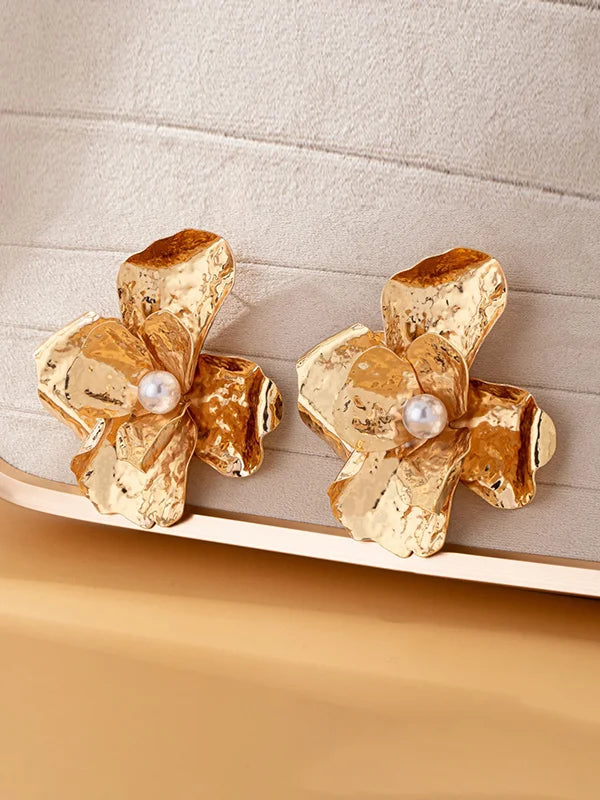 Pendientes Brillantes con Forma de Flor