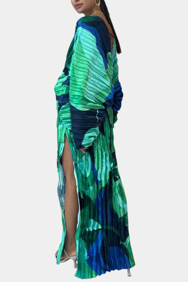 Recca Vestido Maxi Cortado con Pliegues