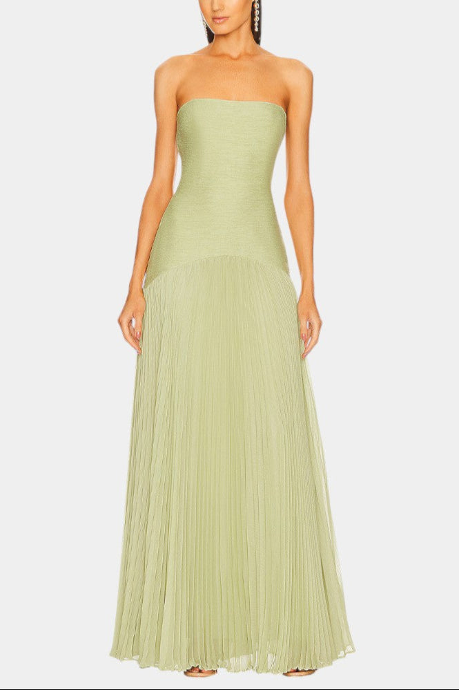 Deia Vestido Maxi de Malla con Mangas Acampanadas