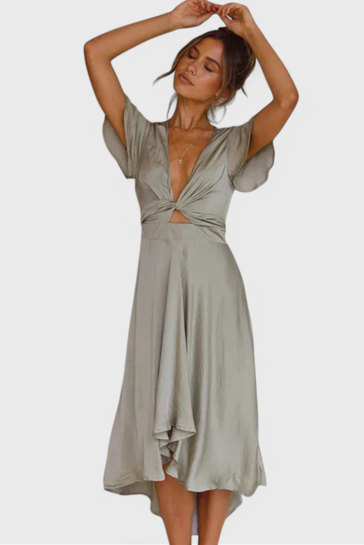 Franzi Vestido Elegante con Escote en V