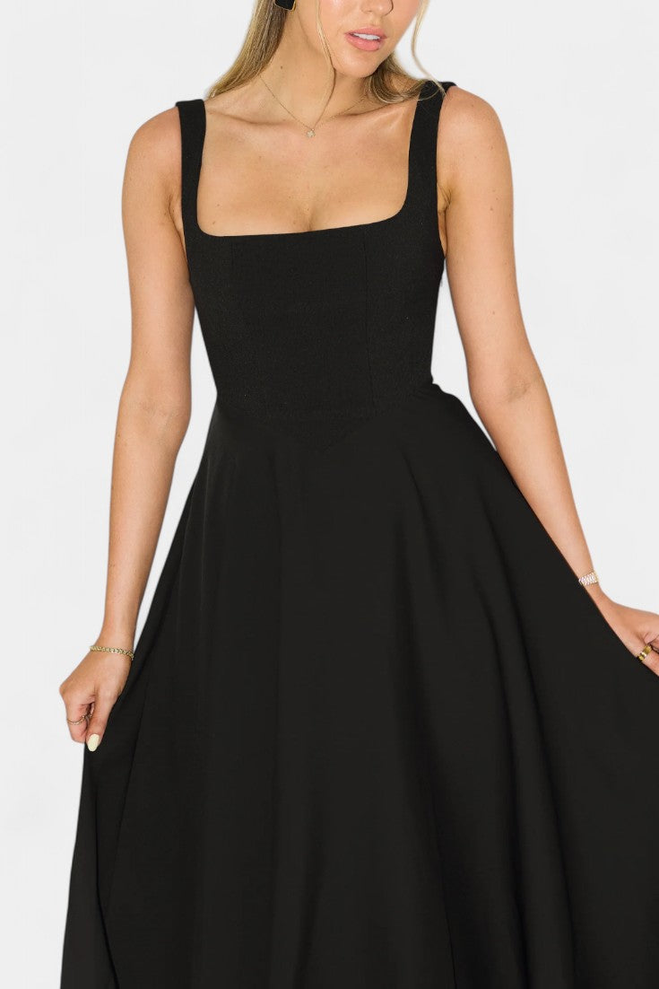 Mary Vestido Midi A-Line Sin Mangas