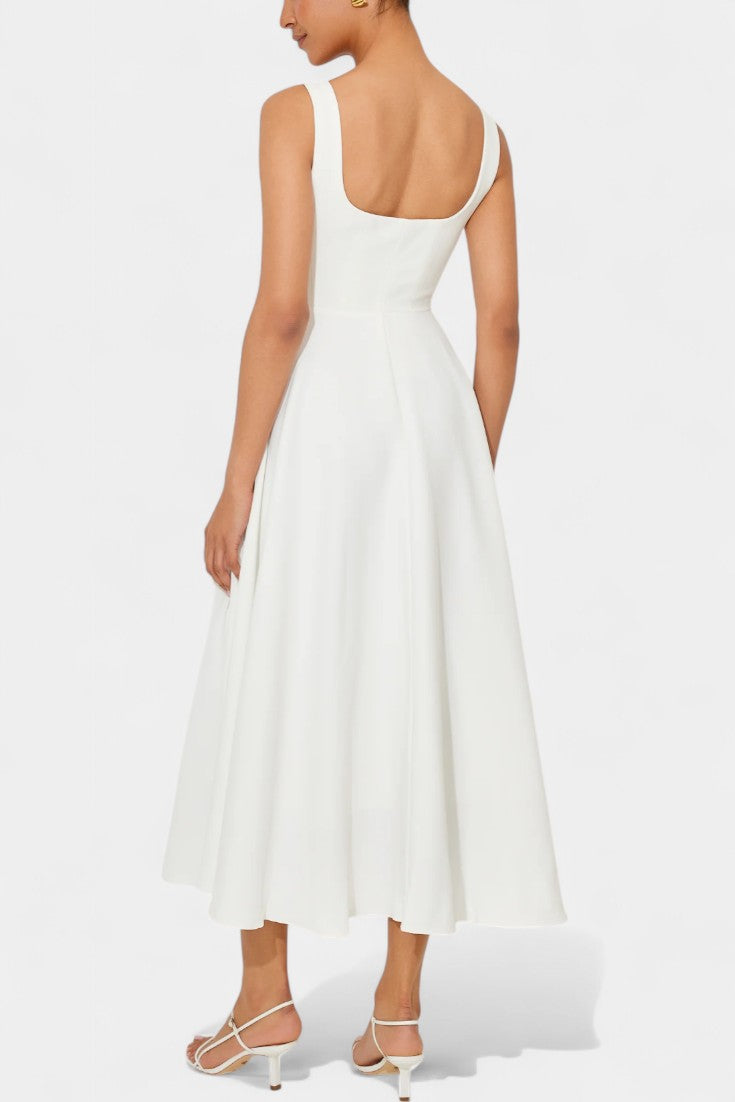 Mary Vestido Midi A-Line Sin Mangas