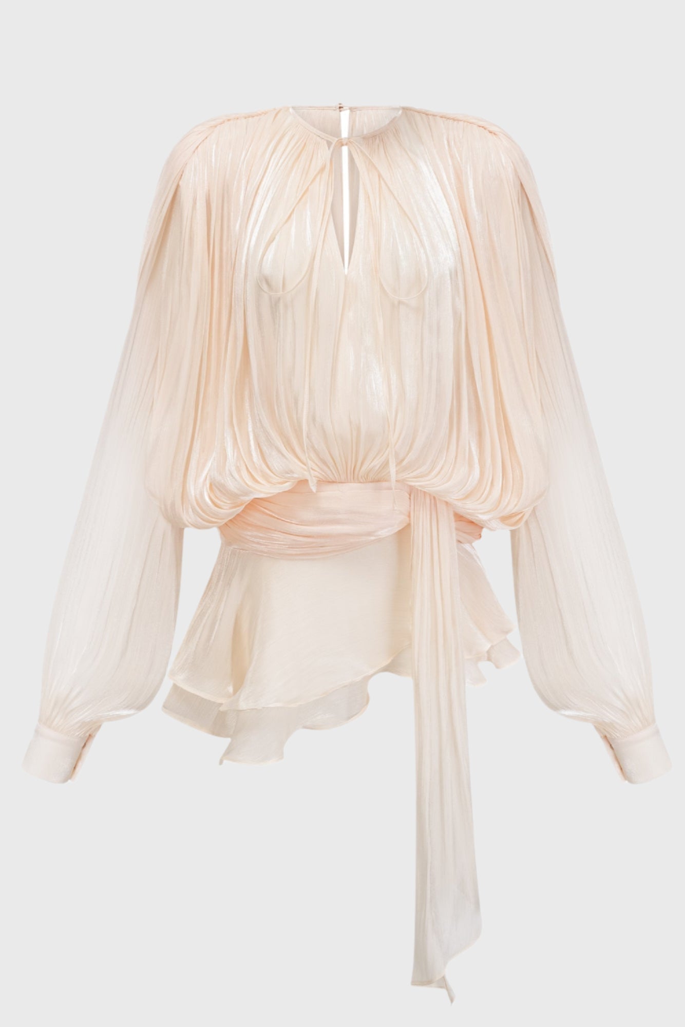 Aurore Vestido Mini con Volantes y Pliegues Completos