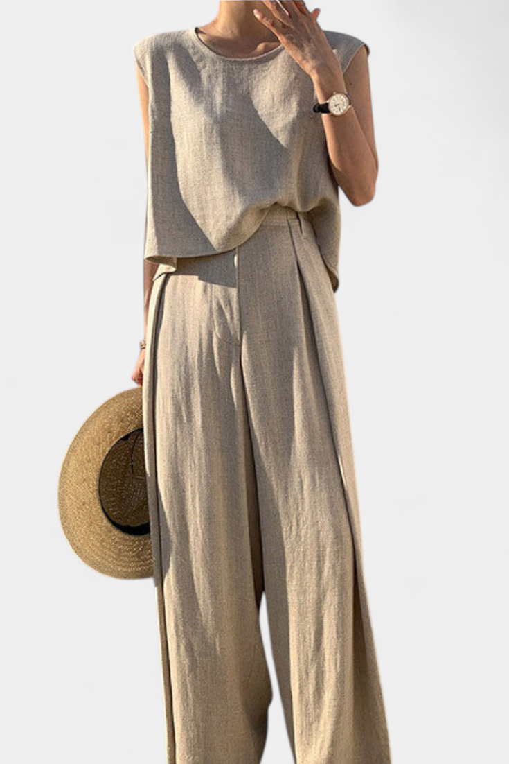 Lauren Conjunto de Dos Piezas de Pierna Ancha