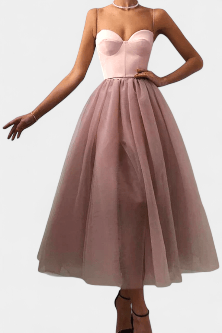 Widya Vestido Maxi de Tul Elegante