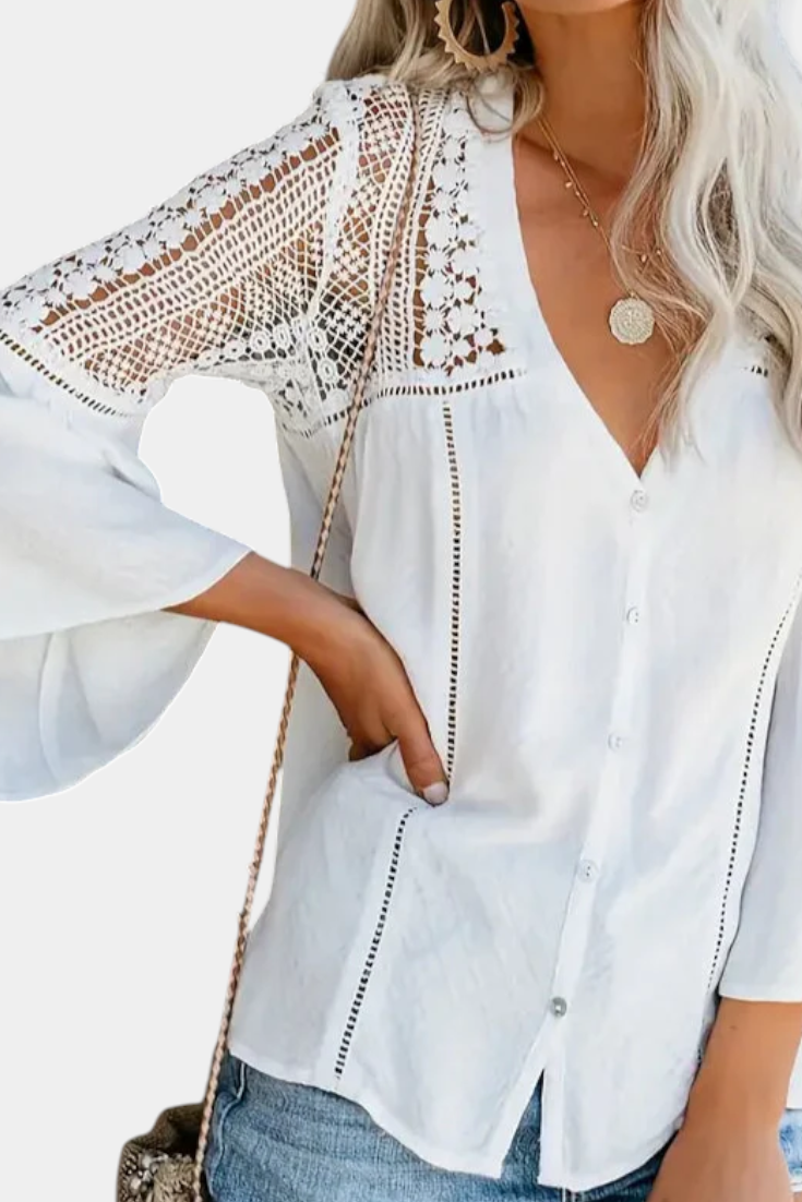 Blusa de Encaje Sunwoven