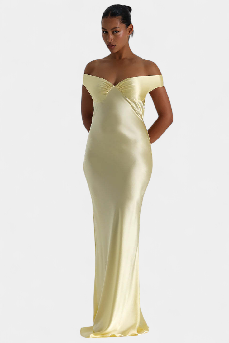 Blerina Vestido de Cola de Pez Sin Mangas