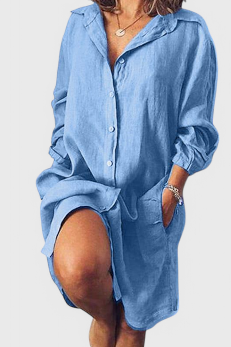 Marlene Vestido Camisa Lino Longline