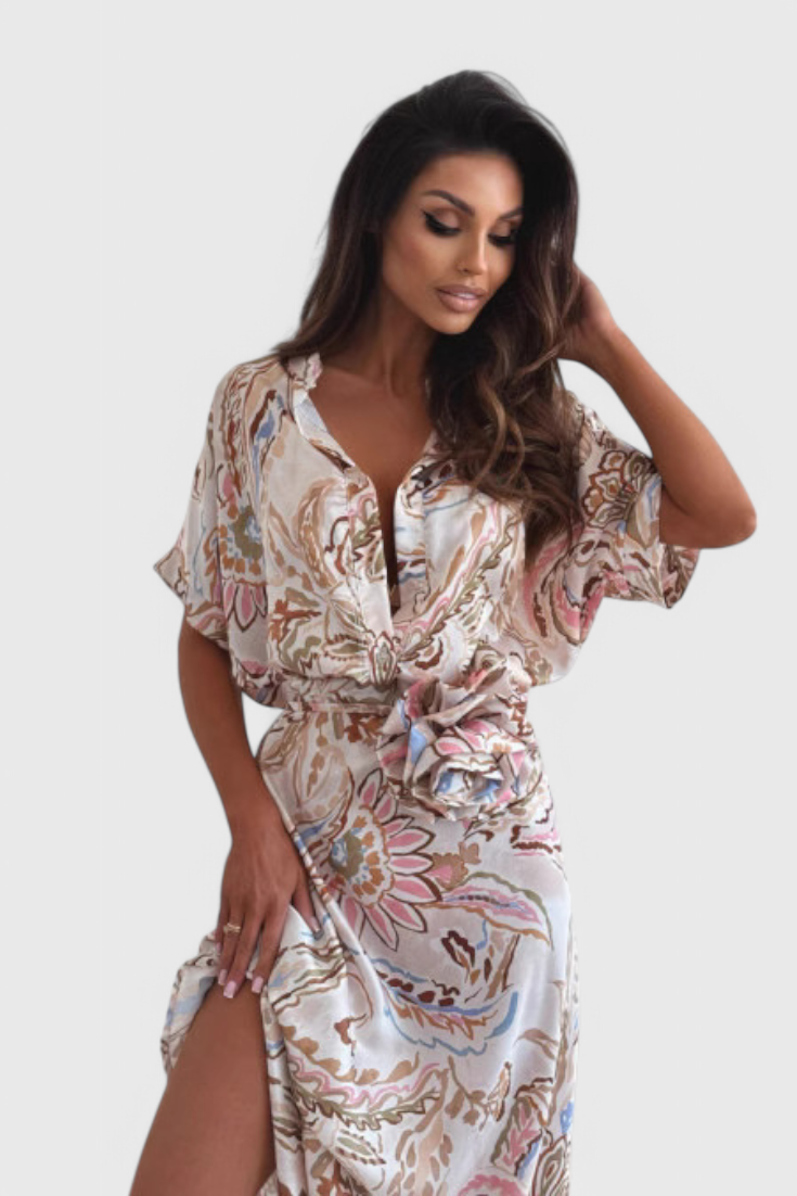 Marinka Vestido Midi Floral Vintage