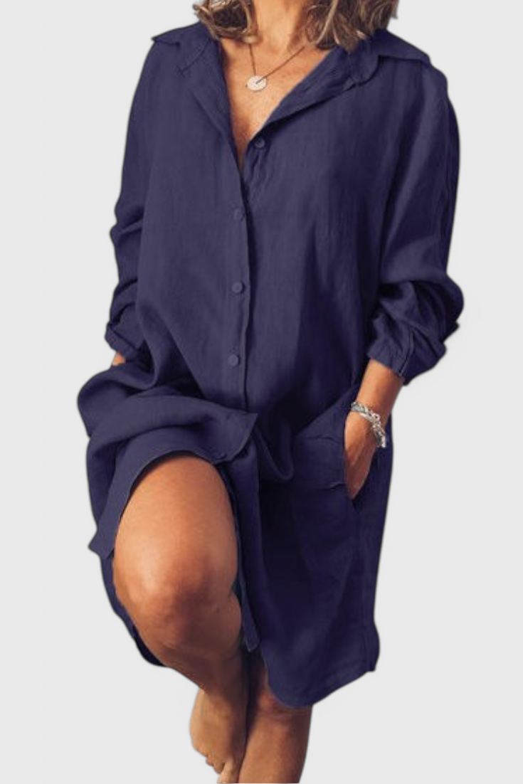 Marlene Vestido Camisa Lino Longline