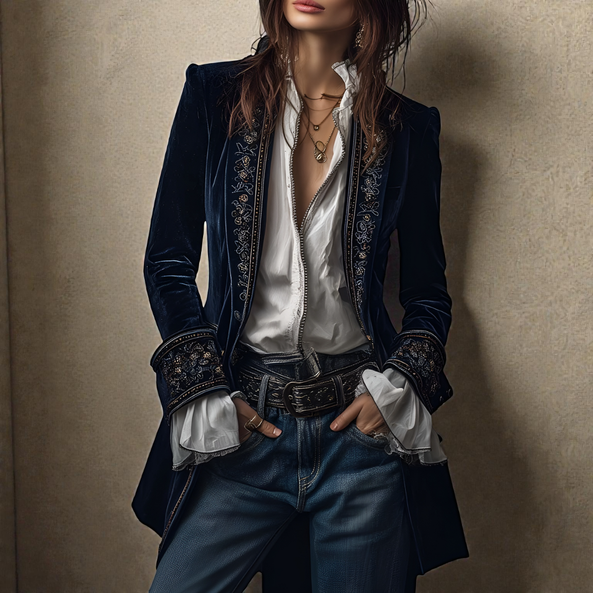 La Gómez™ | Chaqueta de Terciopelo Elegante