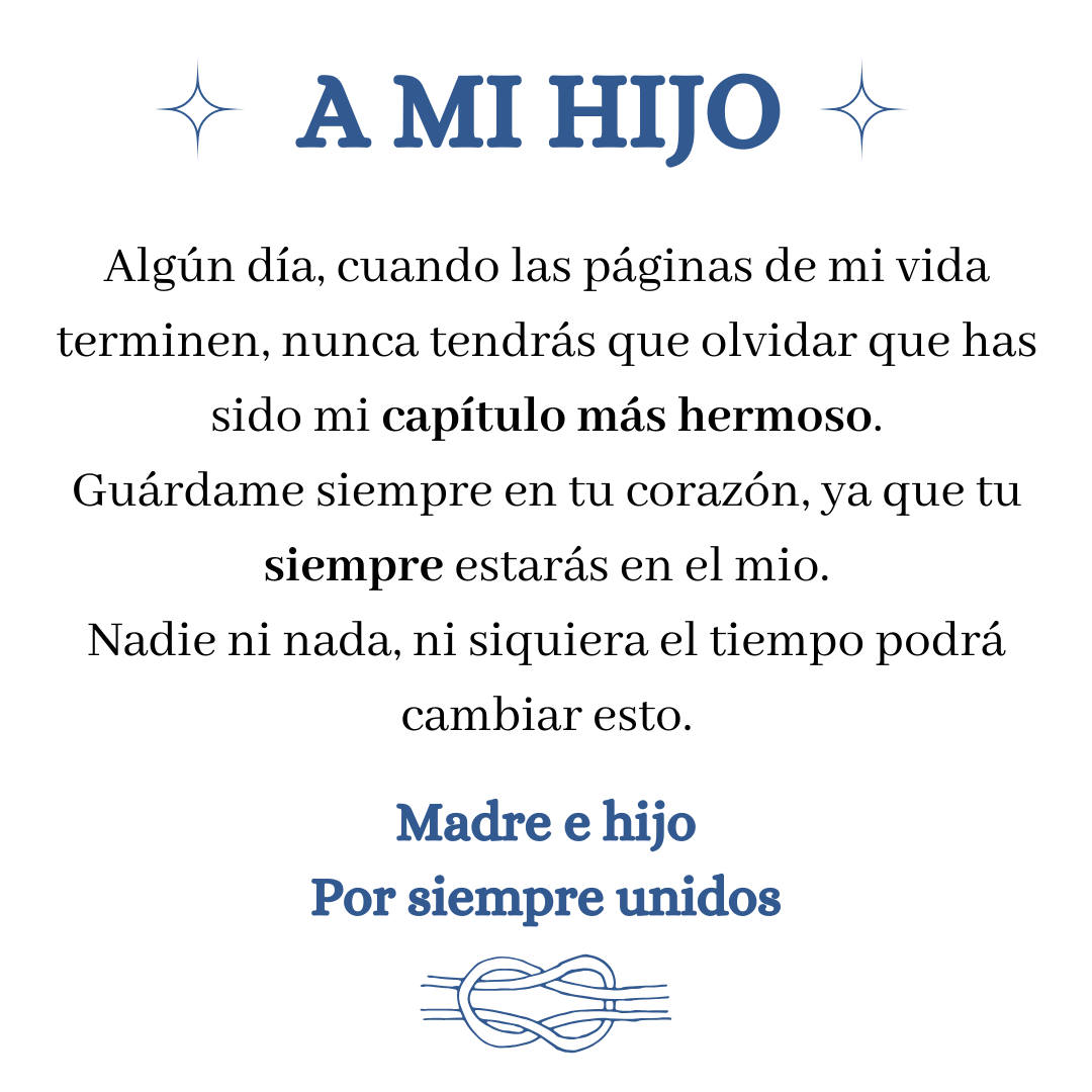 Pulsera Nudo Eterno - A mi Hijo