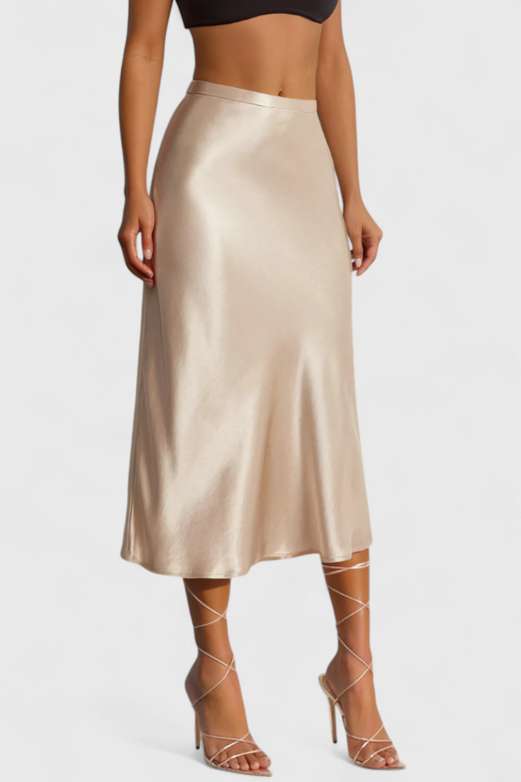 Maxima Falda Midi con Cintura Alta