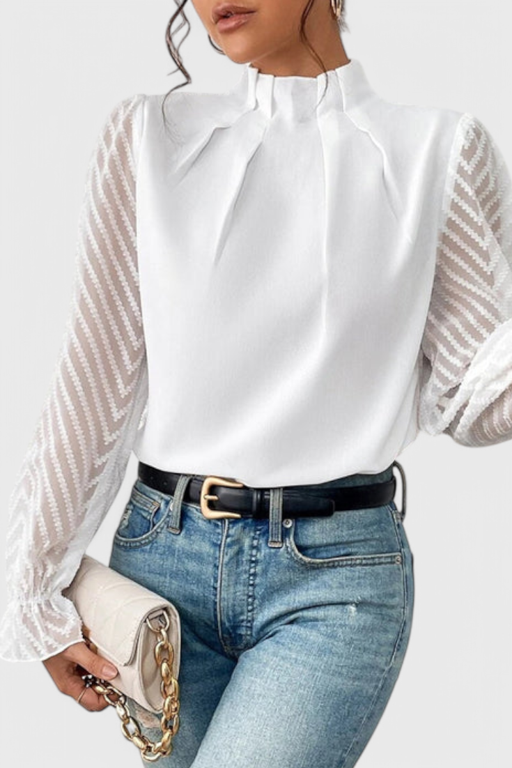 Helga Blusa de Manga Larga Náutica