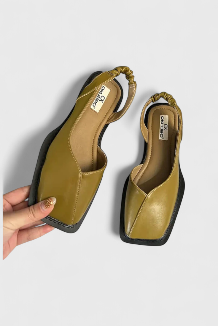 Cora Zapatillas Acolchadas de Punta Cuadrada