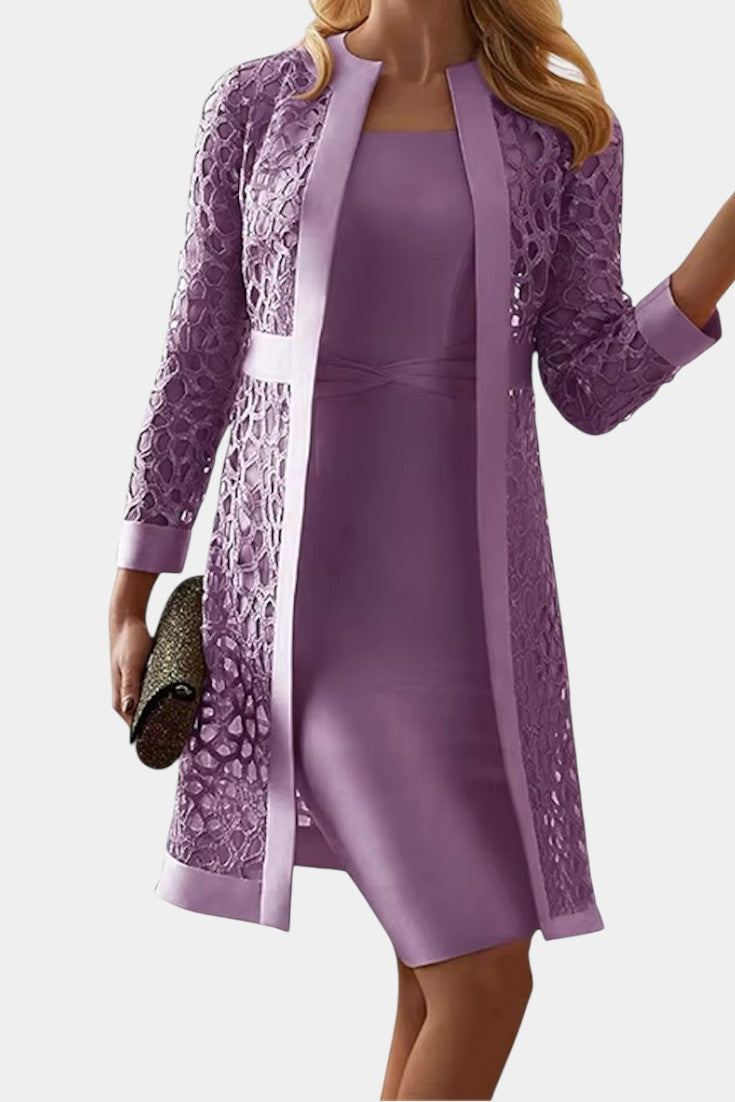 Freya Conjunto de Vestido de Dos Piezas con Encaje