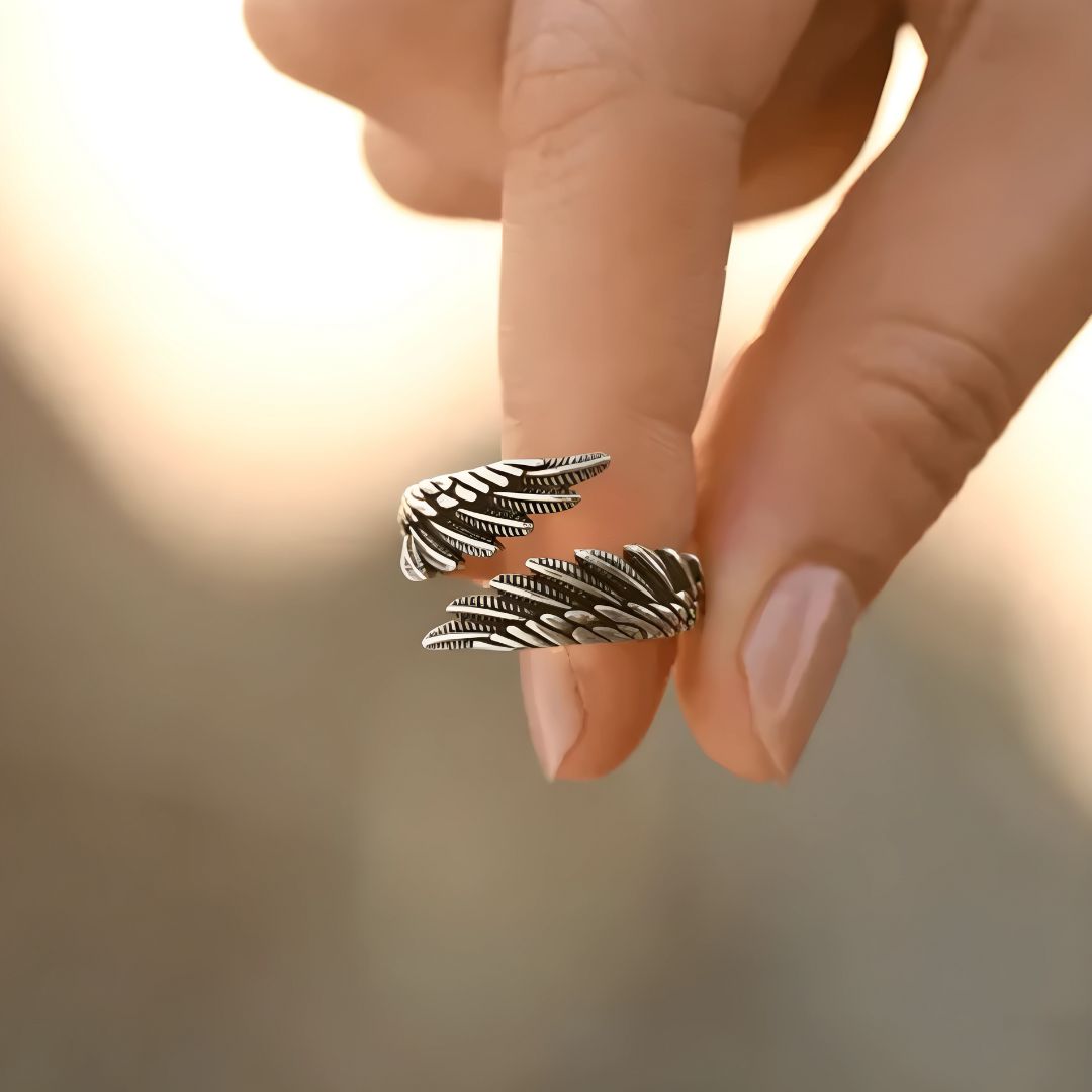 Anillo Alas de Ángel - Personalizable con Nombre