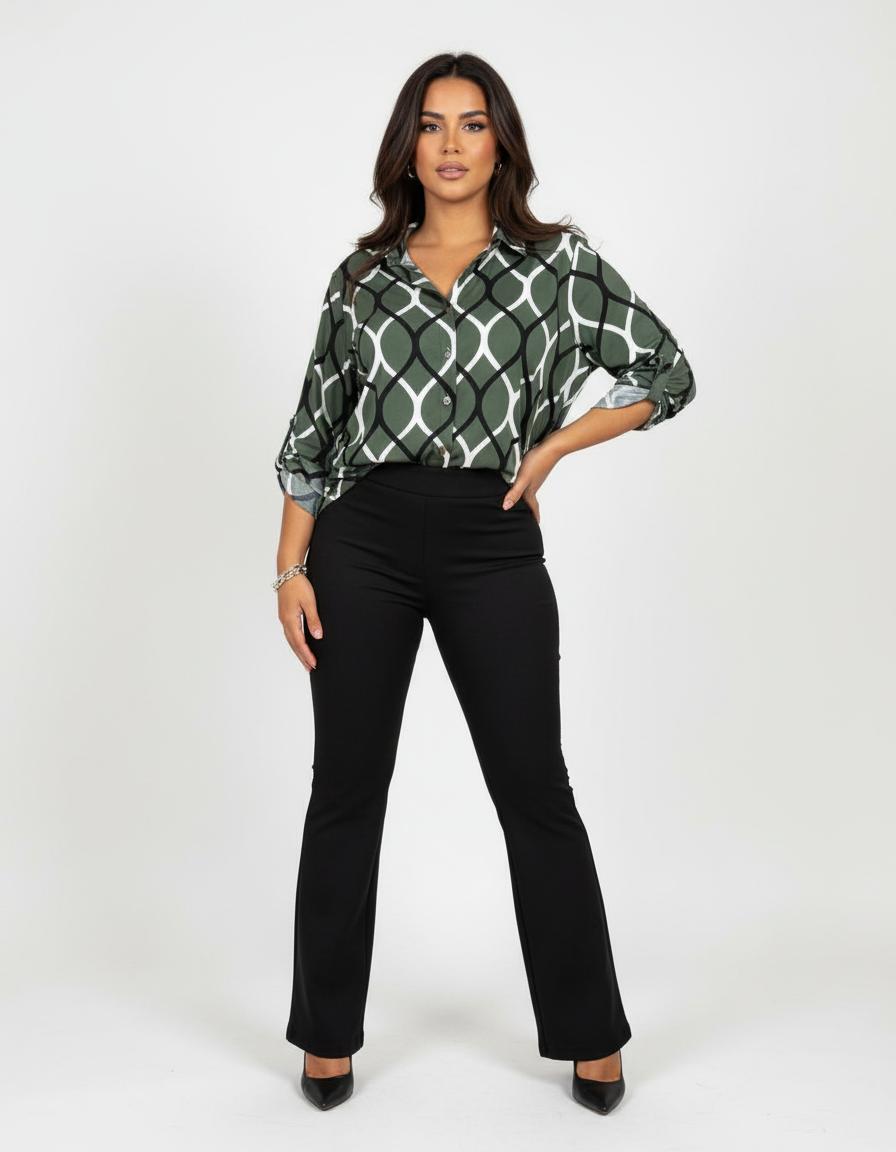 Nora Blusa con Estampado Gráfico