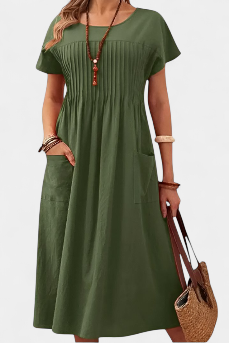 Lottie Vestido de Longitud Media con Bolsillos