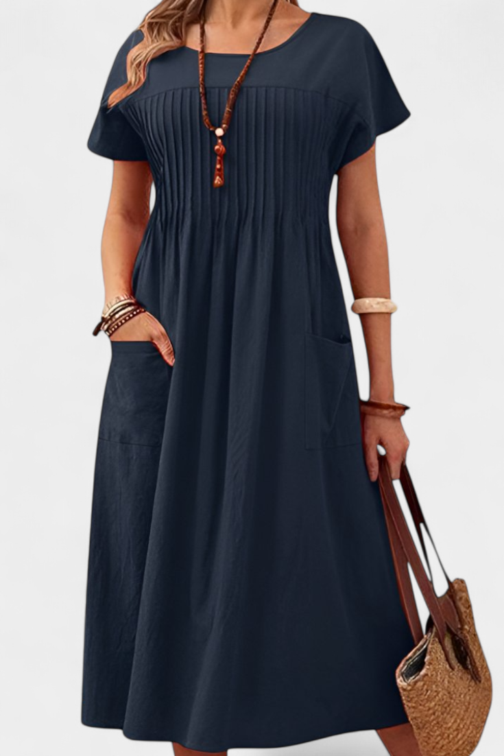 Lottie Vestido de Longitud Media con Bolsillos