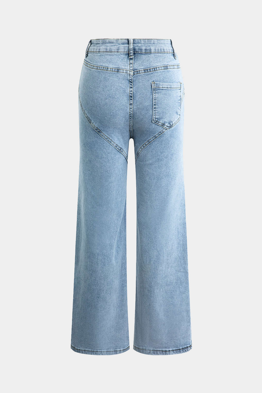 Evian Jeans Ripped Straight-Leg con Rhinestones