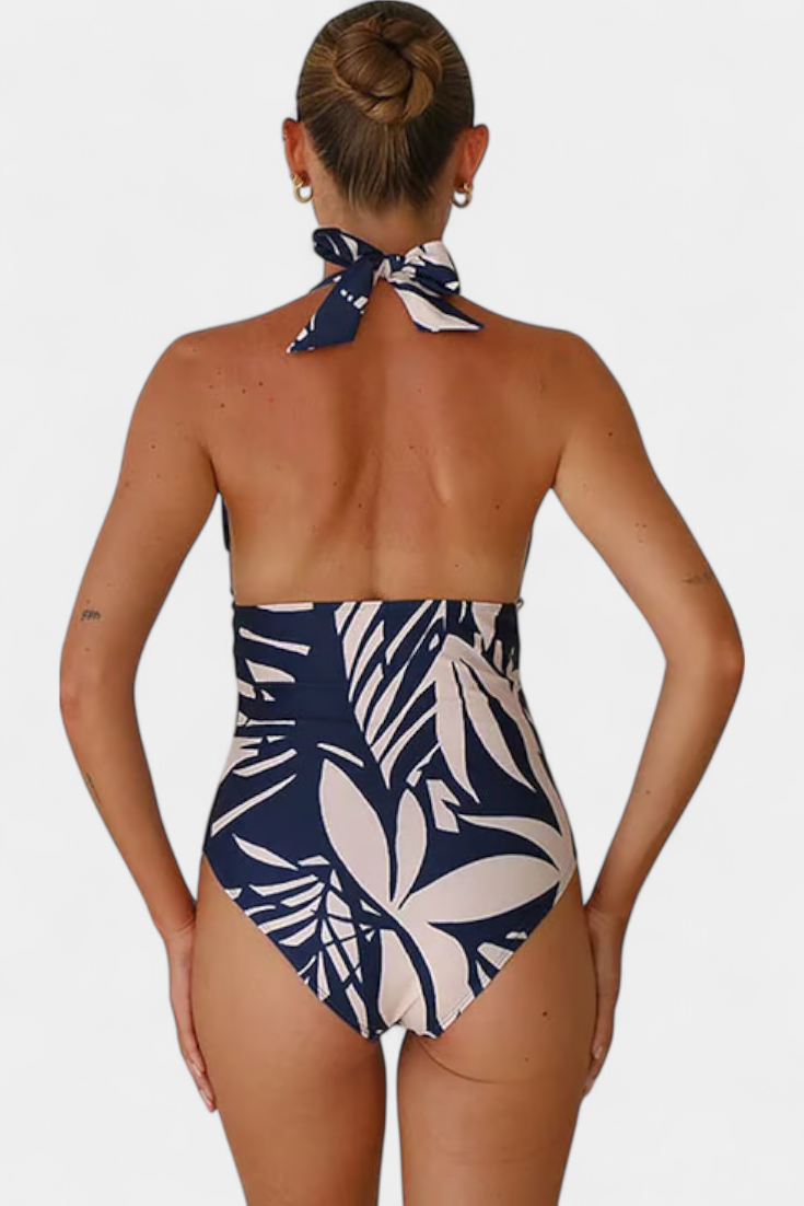 Ahria Conjunto de Bañador Estampado con Escote en V