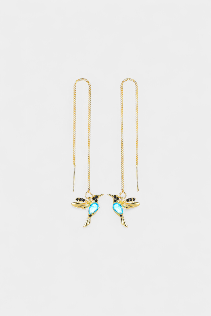 Mixed Zirconium Bird Earrings