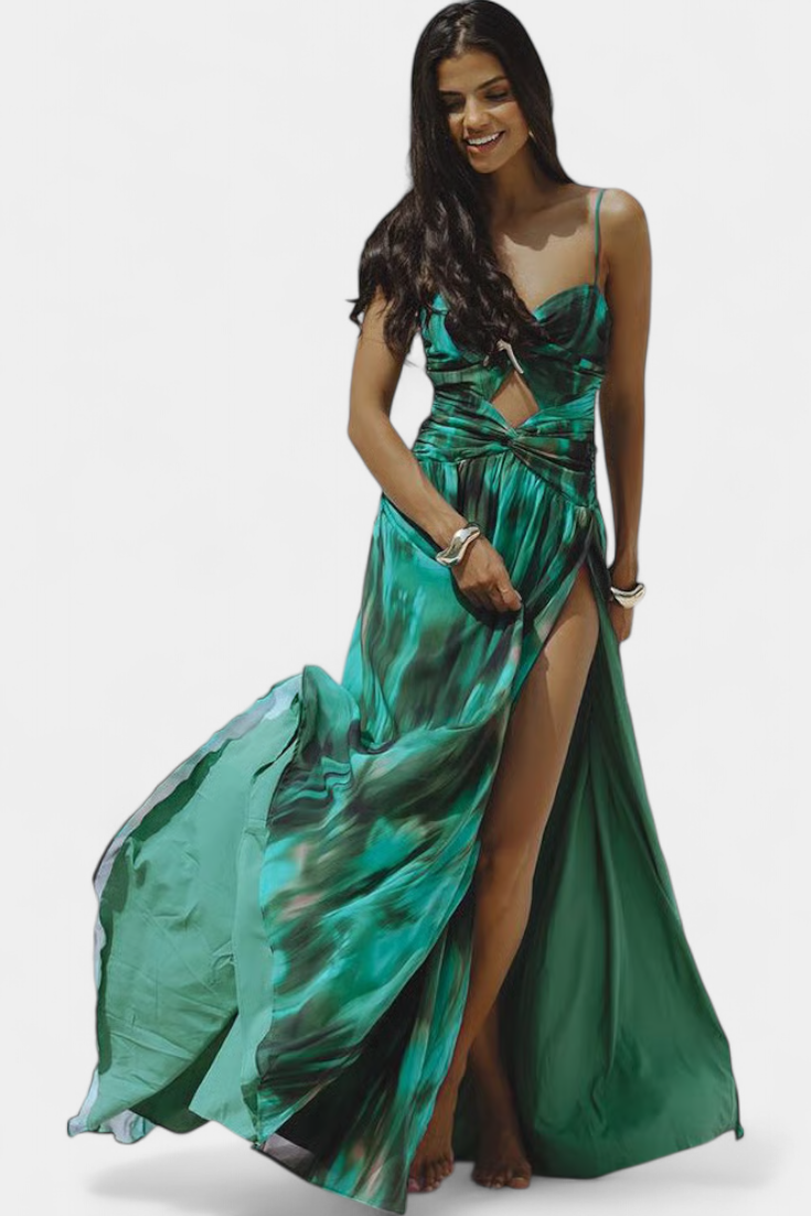 Ahria Conjunto de Baño con Falda Acampanada y Estampado Estrella de Mar