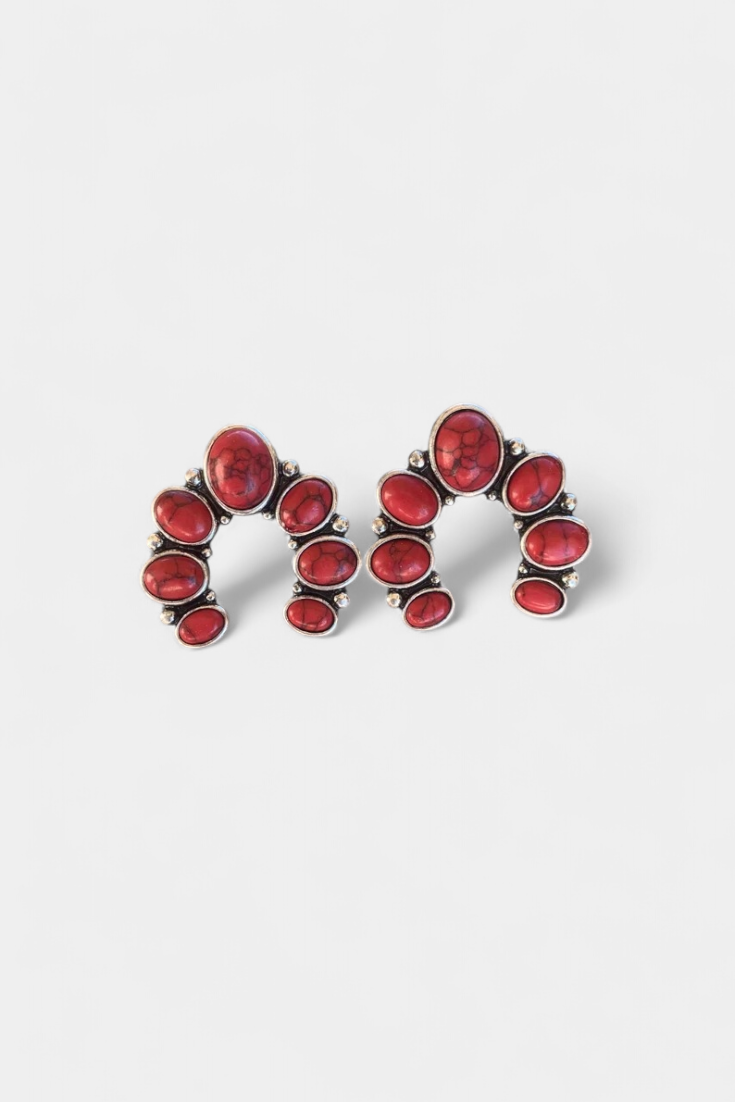 Pendientes Herradura de Piedra Natural