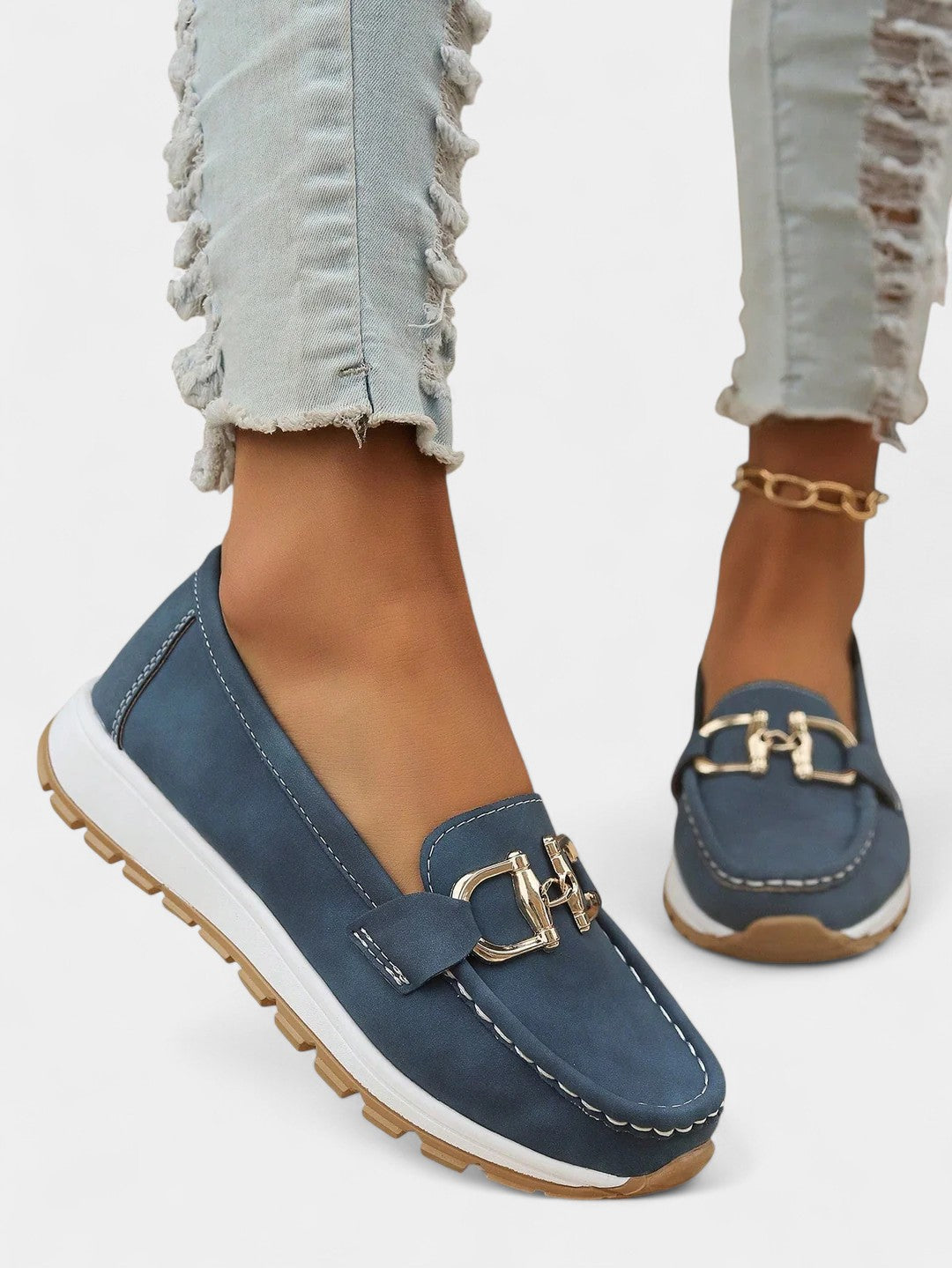 Ellie Mocasines Planos con Hebilla