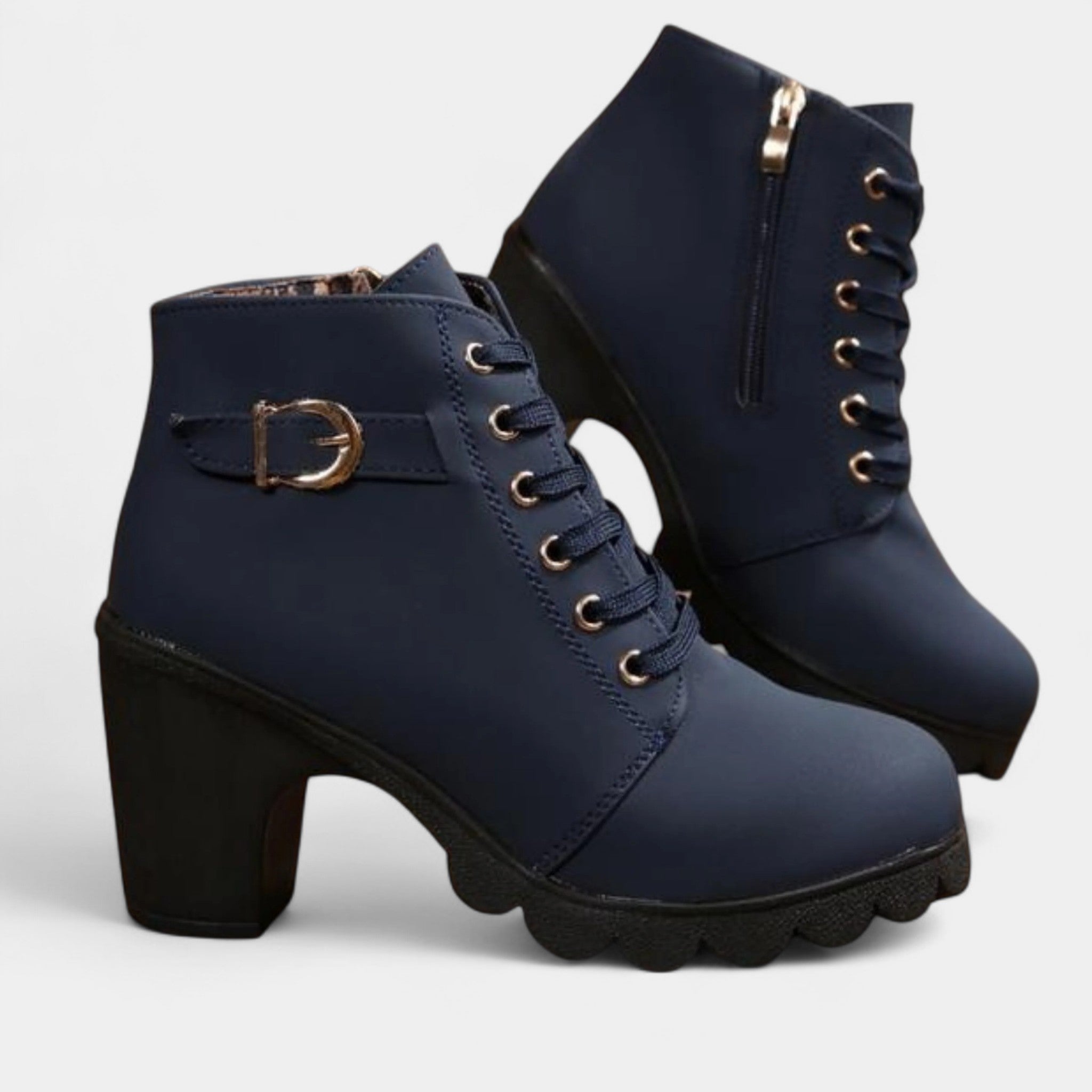 Katni Botines con Cordones y Hebilla Metálica