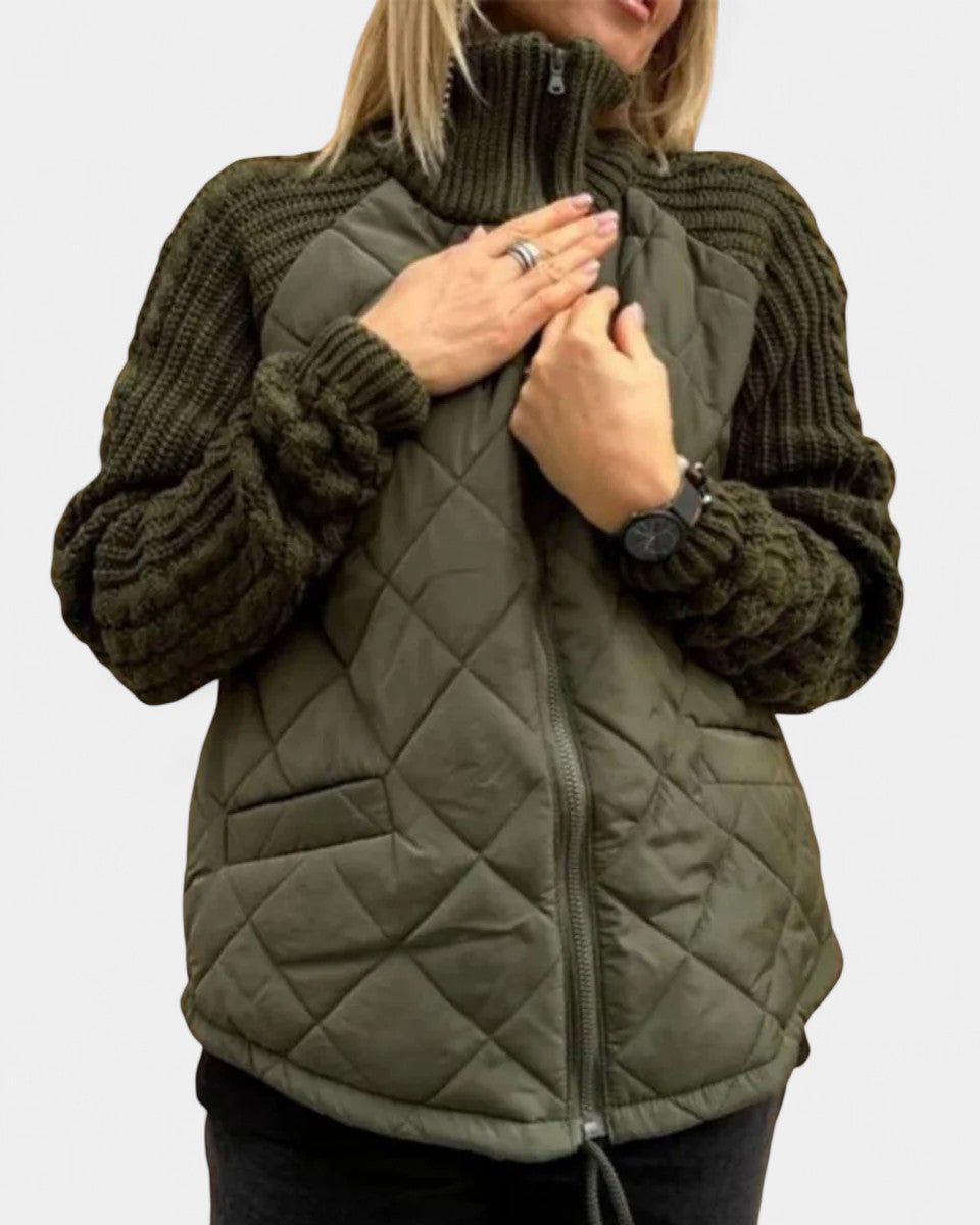 Victoria Chaqueta Casual de Polar Tejido