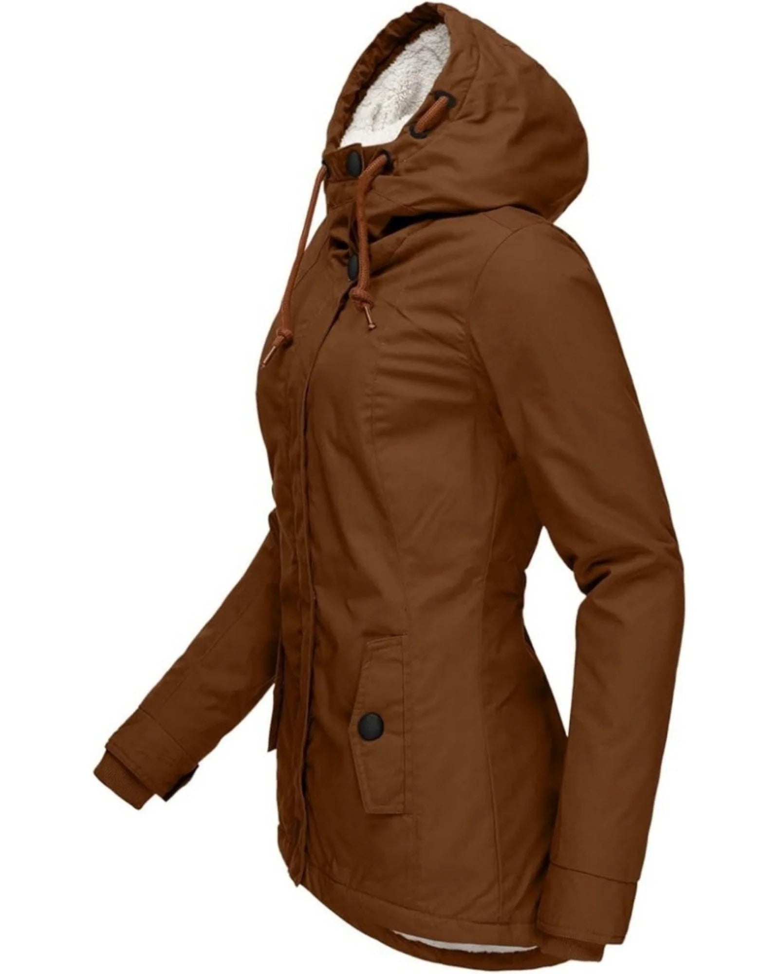 Ella Chaqueta Larga de Otoño