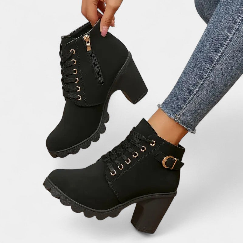 Katni Botines con Cordones y Hebilla Metálica