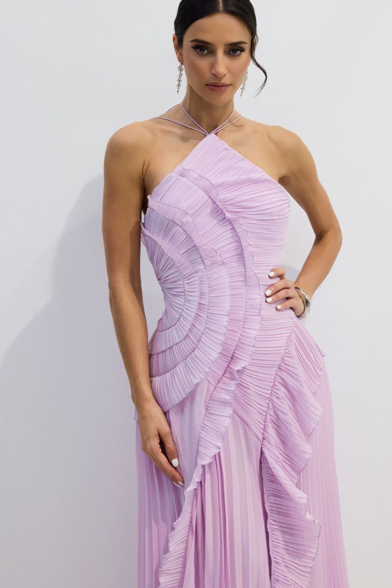 Emmeline Vestido Color Lila con Corte Holgado
