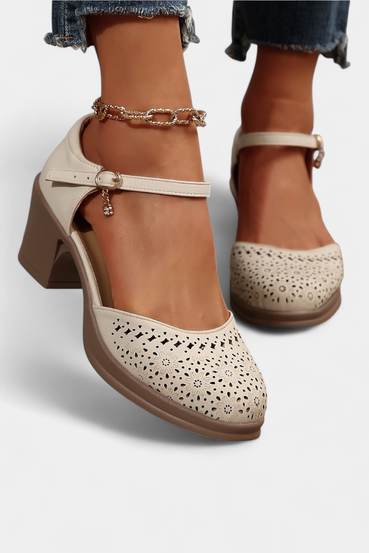 Cirila Botines de Mujer de Cuero Sintético con Hebilla Decorativa