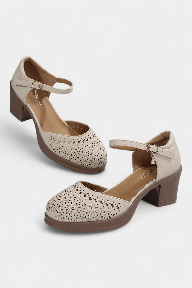 Cirila Botines de Mujer de Cuero Sintético con Hebilla Decorativa