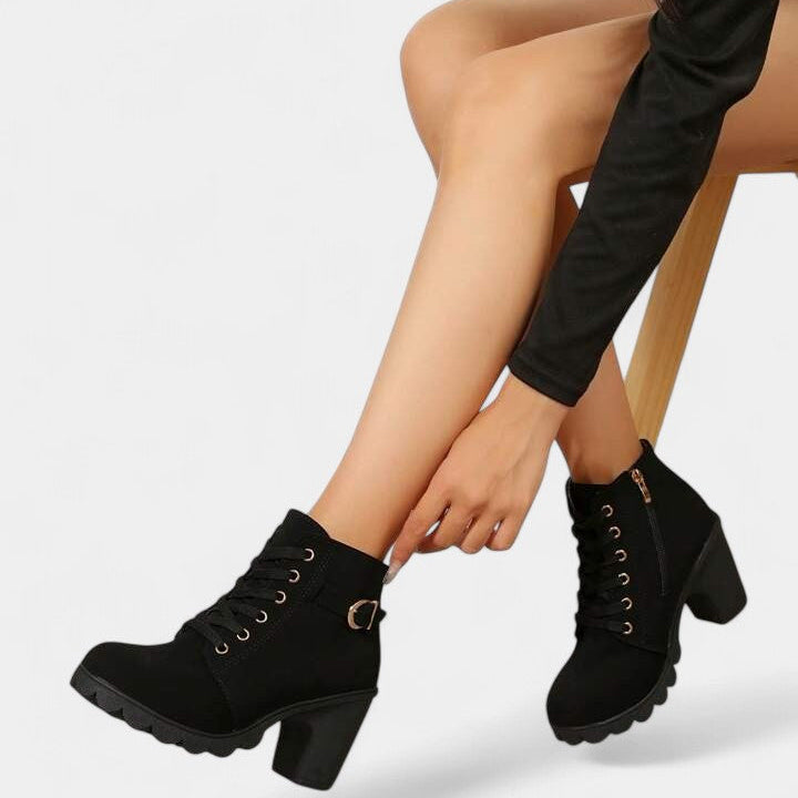 Katni Botines con Cordones y Hebilla Metálica