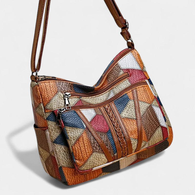 Pepi Bolsa de Mano de Piel Estilo Mosaico